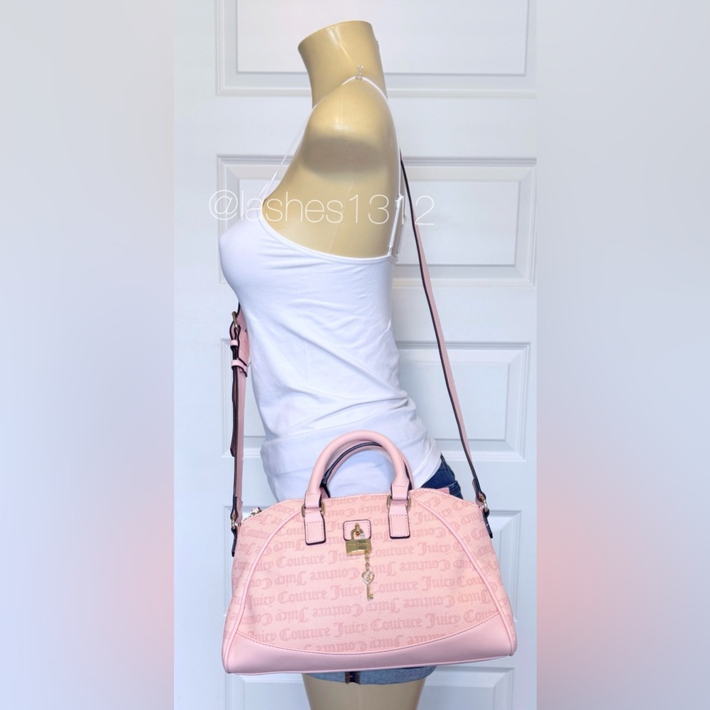 JUICY COUTURE Bag East Side West Side Satchel & Wallet Set - Pink Macaroon - Picture 12 of 12